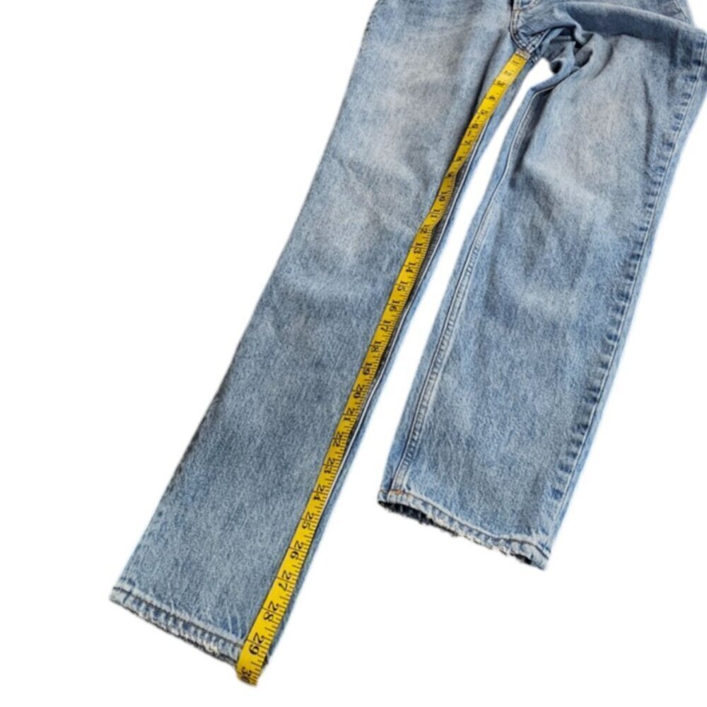Denim Forum The BF High Rise Loose Jeans, Button Fly, Blue, Cotton, Relaxed, 25 - Picture 6 of 11